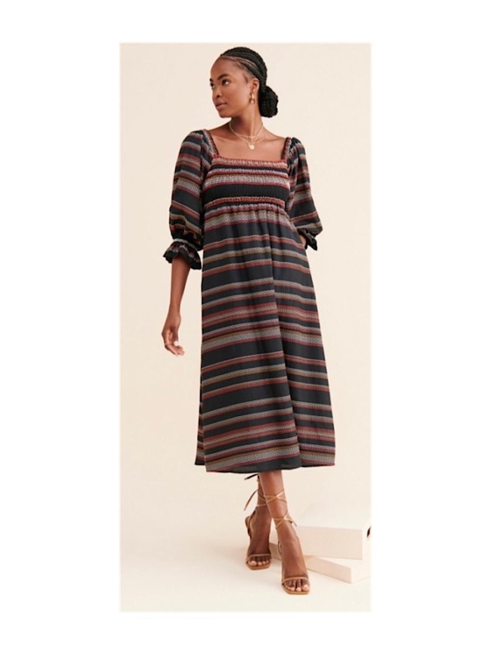 Anthropologie Hutch Reva Striped Maxi Dress, XL, EUC